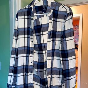 Men’s American Eagle Blue and White Flannel